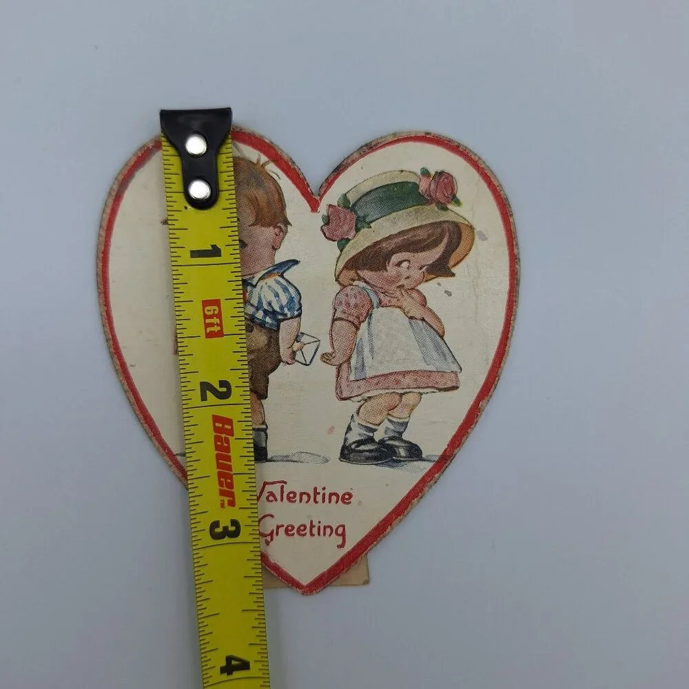 Vintage Valentine Card Stand Up Cute Kids Retro Art‎ Collectible Paper Ephemera